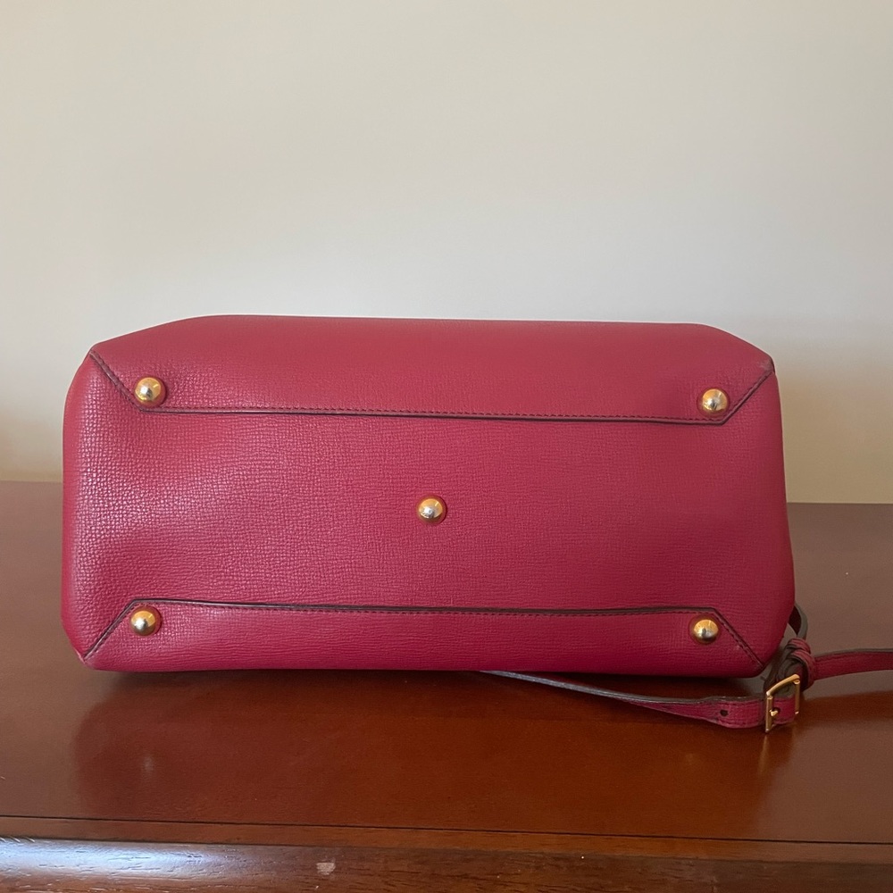 Burberry red banner bag size medium house check plaid used - Picture 4 of 13